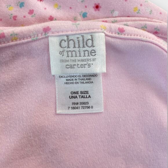 Child of Mine Carters Dainty Floral Baby Blanket Pink Flower Butterfly Cotton - Picture 4 of 6